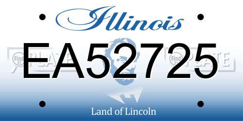 EA52725 Illinois License Plate