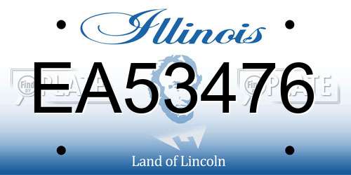 EA53476 Illinois License Plate