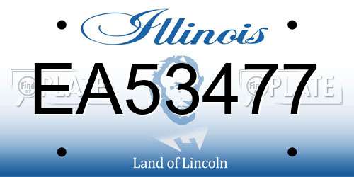 EA53477 Illinois License Plate
