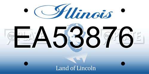 EA53876 Illinois License Plate