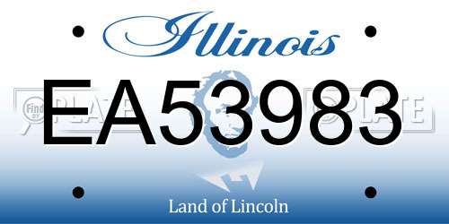 EA53983 Illinois License Plate