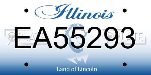 EA55293 Illinois License Plate