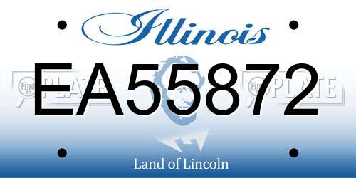 EA55872 Illinois License Plate
