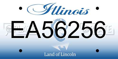 EA56256 Illinois License Plate