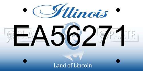 EA56271 Illinois License Plate