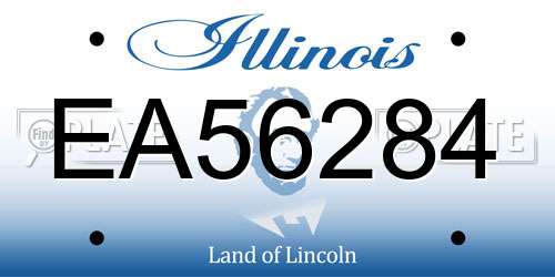 EA56284 Illinois License Plate