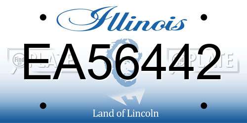 EA56442 Illinois License Plate