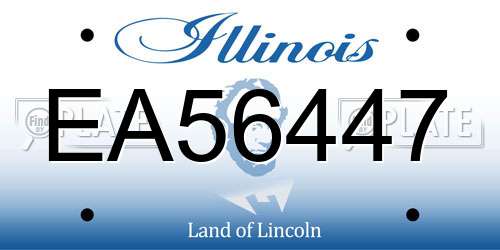 EA56447 Illinois License Plate