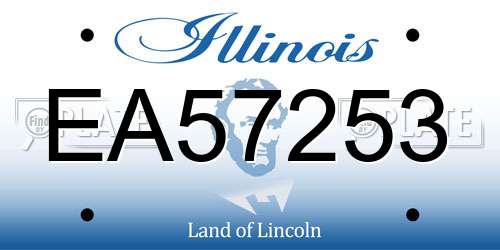 EA57253 Illinois License Plate