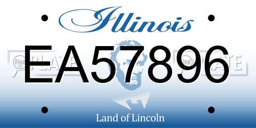 EA57896 Illinois License Plate