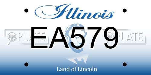 EA579 Illinois License Plate