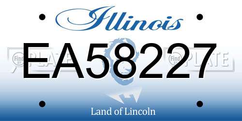 EA58227 Illinois License Plate