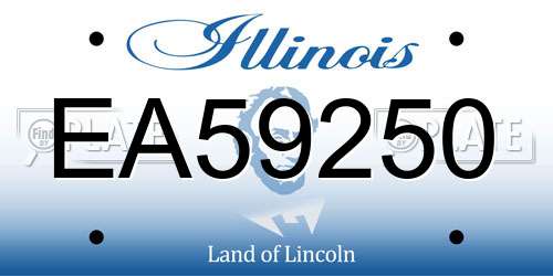 EA59250 Illinois License Plate