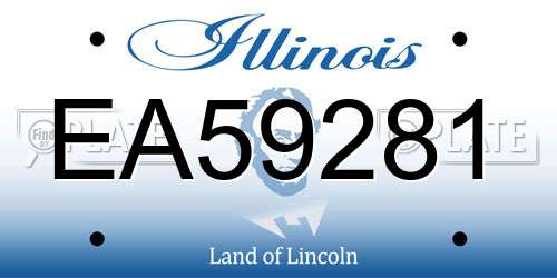 EA59281 Illinois License Plate