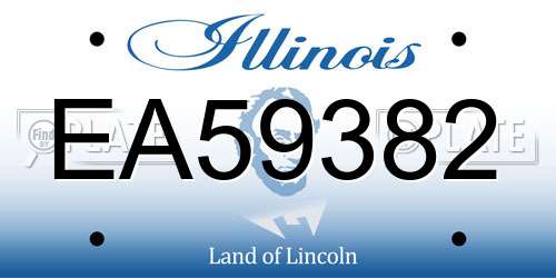 EA59382 Illinois License Plate