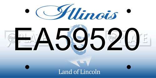 EA59520 Illinois License Plate