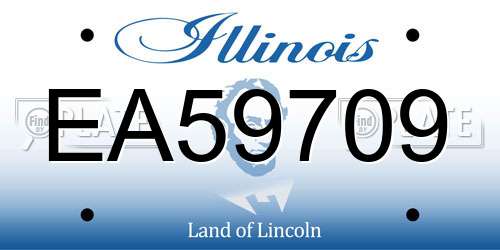 EA59709 Illinois License Plate