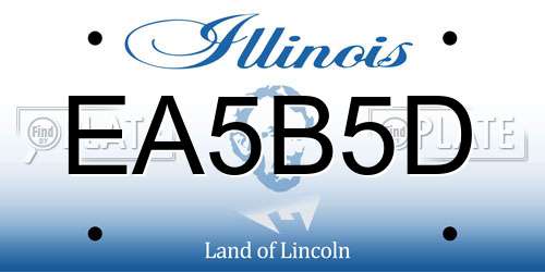 EA5B5D Illinois License Plate