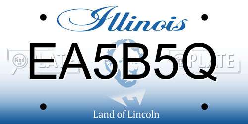 EA5B5Q Illinois License Plate