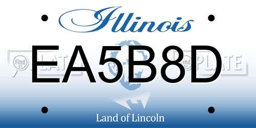 EA5B8D Illinois License Plate