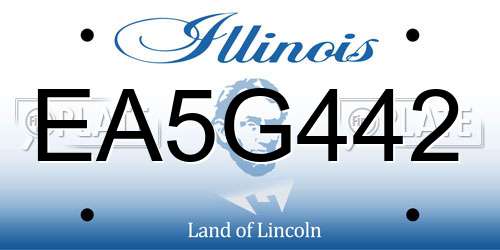 EA5G442 Illinois License Plate