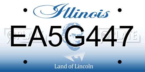 EA5G447 Illinois License Plate