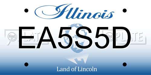 EA5S5D Illinois License Plate
