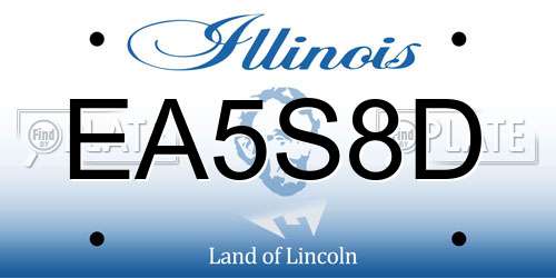 EA5S8D Illinois License Plate