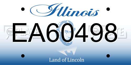 EA60498 Illinois License Plate