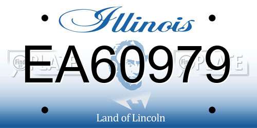 EA60979 Illinois License Plate