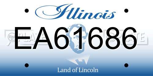 EA61686 Illinois License Plate
