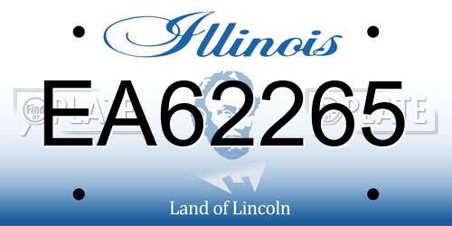 EA62265 Illinois License Plate