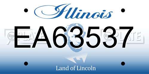 EA63537 Illinois License Plate