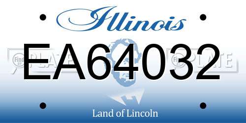 EA64032 Illinois License Plate