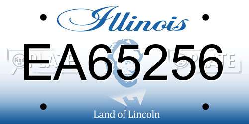 EA65256 Illinois License Plate