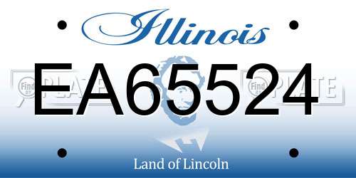 EA65524 Illinois License Plate