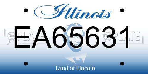 EA65631 Illinois License Plate