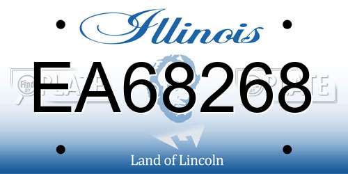 EA68268 Illinois License Plate