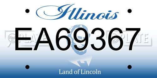 EA69367 Illinois License Plate