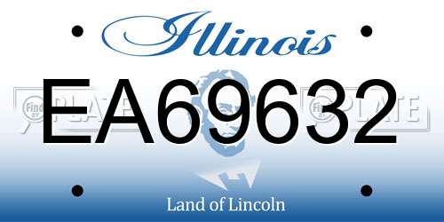 EA69632 Illinois License Plate