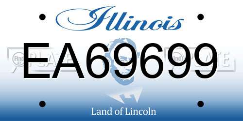 EA69699 Illinois License Plate