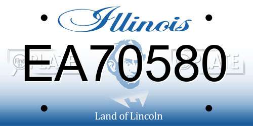 EA70580 Illinois License Plate