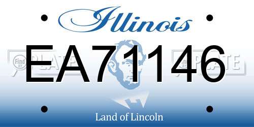 EA71146 Illinois License Plate