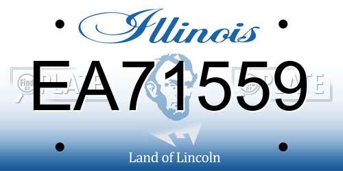 EA71559 Illinois License Plate