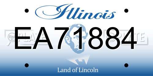 EA71884 Illinois License Plate