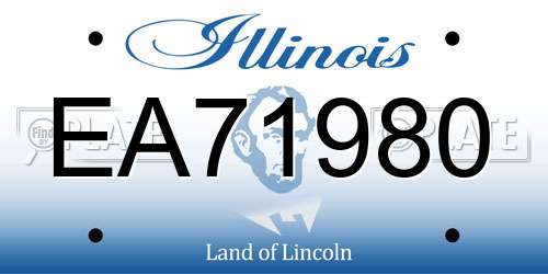 EA71980 Illinois License Plate