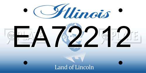 EA72212 Illinois License Plate