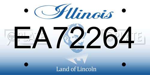 EA72264 Illinois License Plate