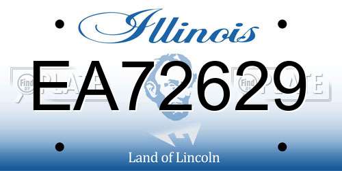 EA72629 Illinois License Plate