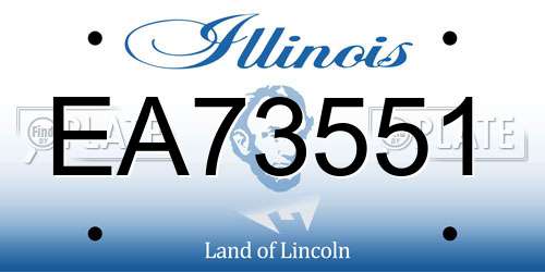 EA73551 Illinois License Plate